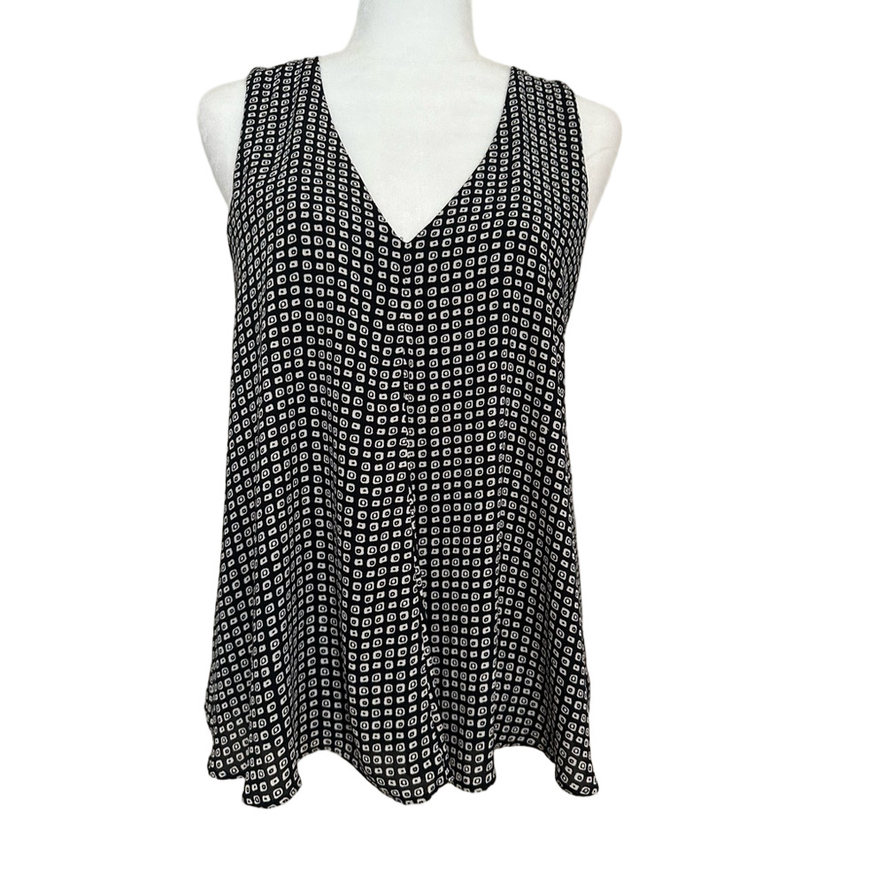 Loft Layered Split Back Patterned Tank Top - image 1
